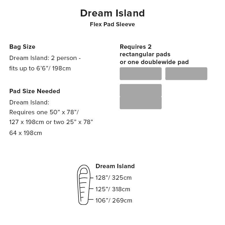 Big Agnes Dream Island 15 Size Information